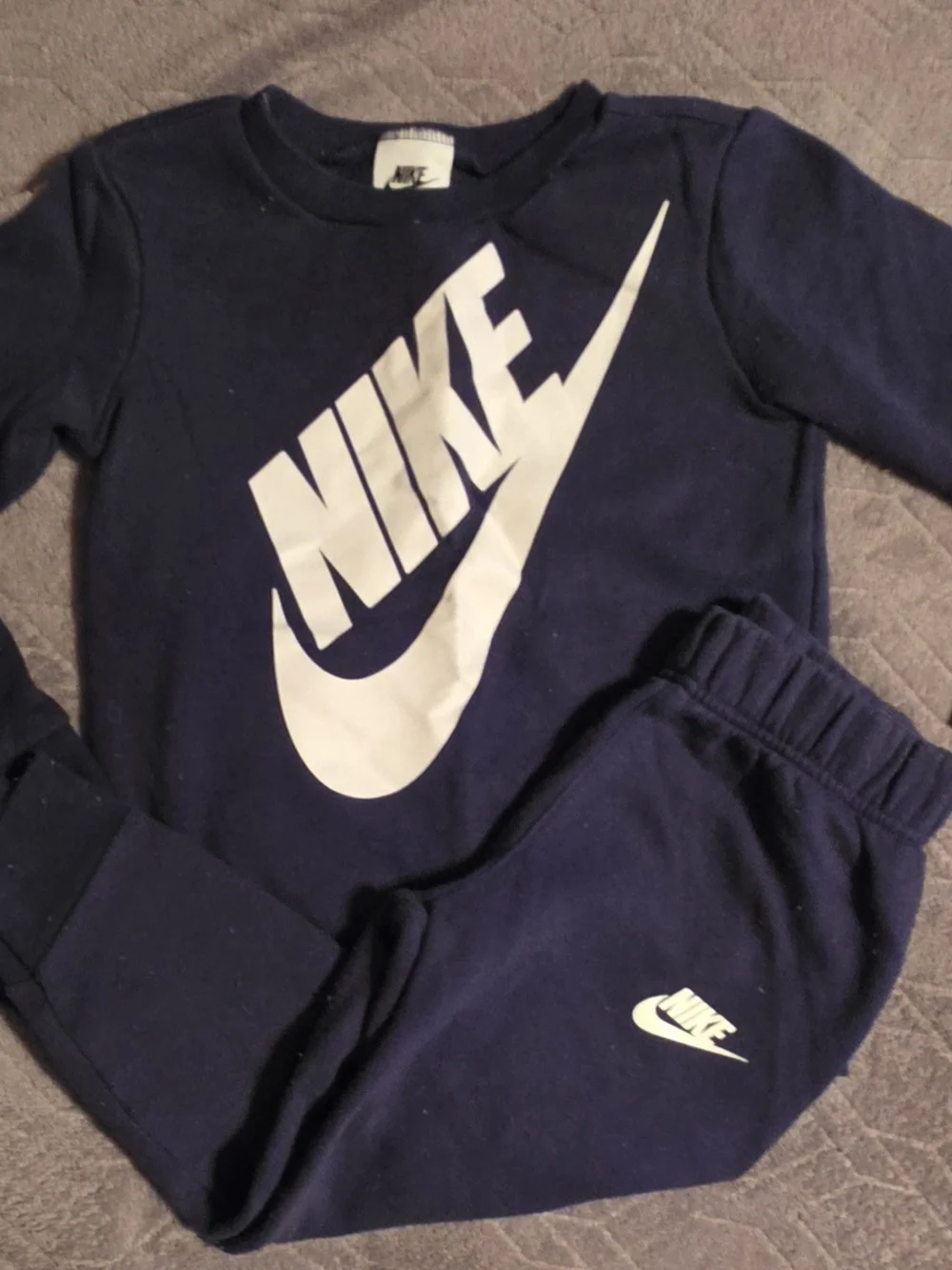 Nike Boys' Sweatshirt & Jogger Set - Gray, Navy, Brown